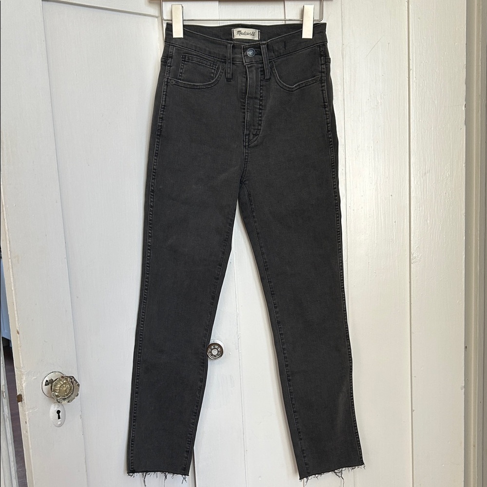 Madewell Stovepipe Jeans Banberry Wash Raw-Hem Edition Size 25